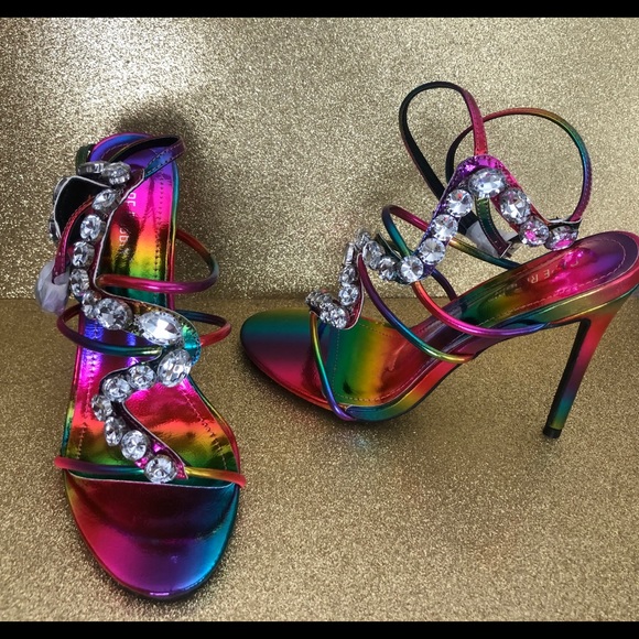 NWB Multi colored snake heels - Picture 4 of 4